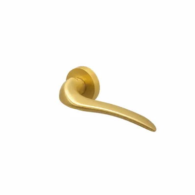 JUEGO MANILLA C/ROSETA 741-SB/50mm LATON ORO SATINADO MANDELLI