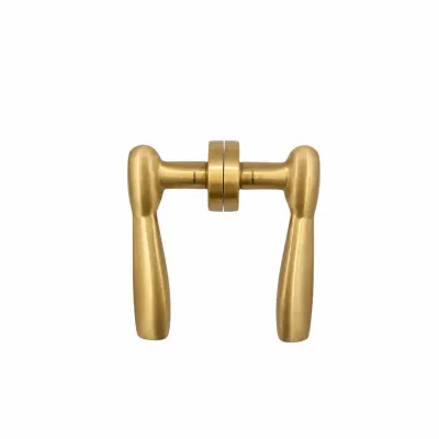 JUEGO MANILLA C/ROSETA 741-SB/50mm LATON ORO SATINADO MANDELLI