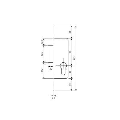 CERRADURA 2211/20/AI C/CILINDRO TESA