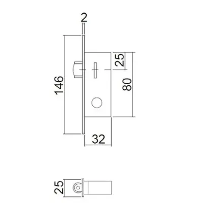 CERRADURA 2218/20/AI TESA