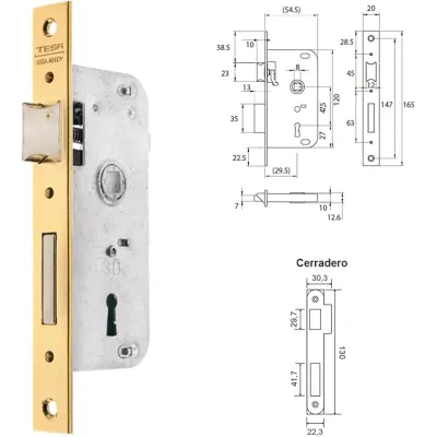 CERRADURA 2002/30/HL TESA