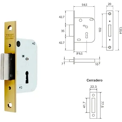 CERRADURA 2003/40/HL TESA