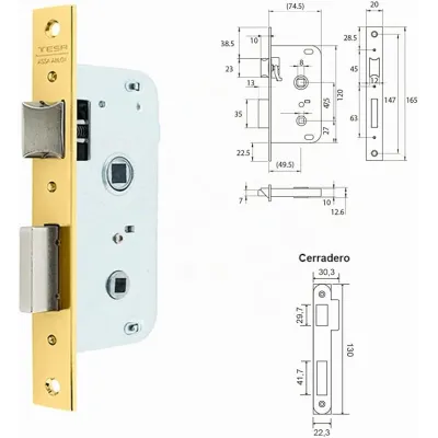 CERRADURA 2004/50/HL TESA