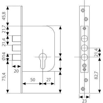 CERRADURA SEGURIDAD R201B567L TESA