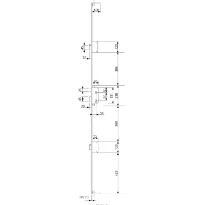 CERRADURA SEGURIDAD TLPN566LE CERR.LARGO T60/60 TESA