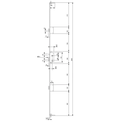 CERRADURA SEGURIDAD TLB5586CE AE CERR.CORTO T60/60 TESA