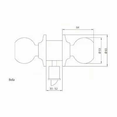 POMO PUERTA 393400CM CROMO MATE LLAVE TESA