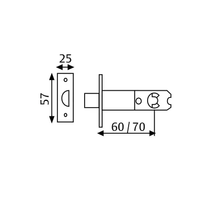 POMO PUERTA 250060LM  LLAVE LATON MATE TESA