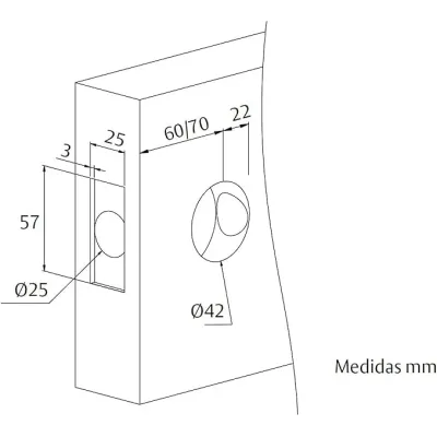POMO TULIPA 3500 60/70 NS CON LLAVE PLATA TESA