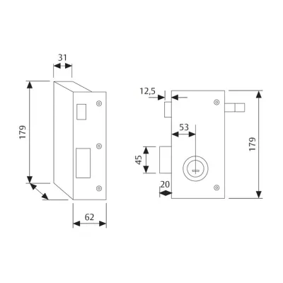 CERRADURA TS10/T6/DAE DERECHA TESA