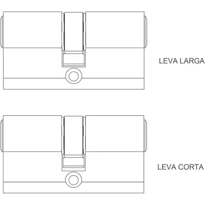 CILINDRO SEGURIDAD T60 T655/30x30 R15 LEVA LARGA LATON PULIDO TESA