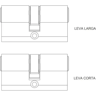 CILINDRO SEGURIDAD T60 T655/40x40 R15 LEVA LARGA LATON PULIDO TESAA