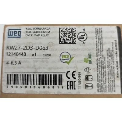 RELE SOBRECARGA AZ RW27-2D3-D063 WEG