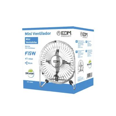 VENTILADOR MINI INDUSTRIAL 33930/20W/10CM CROMADO EDM