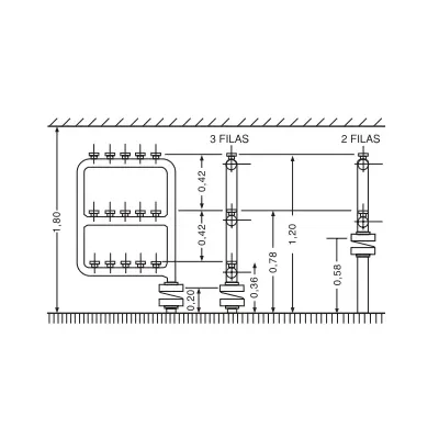 BATERIA CONTADORES PPR PREMIUM 2 FILAS 28 CONTADORES PN10/16 GATELL