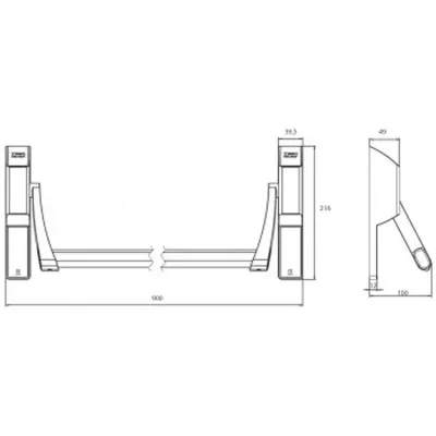 BARRA ANTIPANICO GLOBAL EMB 900 C9 NG GL1E909GN TESA