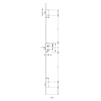 CERRADURA SEGURIDAD 3 PUNTOS EMBUTIR T2B3 50/85 C/CORTO T60 ORO TESA