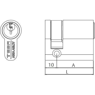 CILINDRO TE-5 2030 35x10 R15 LEVA LARGA NIQUEL TESA