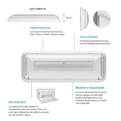 LUZ EMERGENCIA DUNNA LED D-300L 330 Lumen NORMALUX