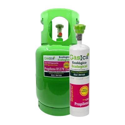 GAS ECOLOGICO PROPILENO R1270 SUSTITUTO R410A R32 C10 5KG GASICA