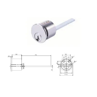CILINDRO REDONDO REGULABLE TE-5 2102 55TE00LT LATON TESA