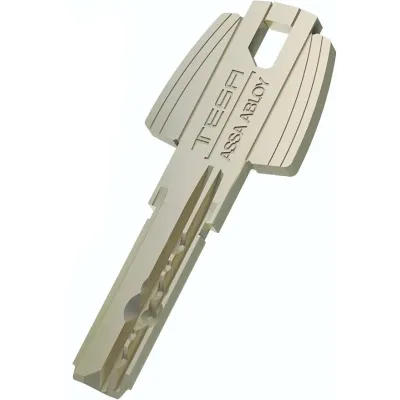 CILINDRO SEGURIDAD T60 40X50 5 LLAVES R13 LEVA CORTA LATON TESA