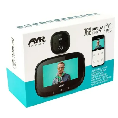 MIRILLA DIGITAL CONNECT WIFI 762 SENSOR MOVIMIENTO NEGRA AYR