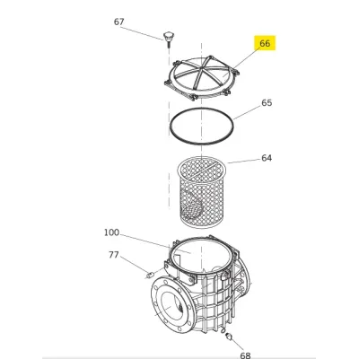 TAPA FILTRO POLICARBONATO 4080310R BOMBA PISCINA GIANT PSH