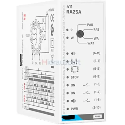 RELE ALTERNANCIA 411 RA25A 24V AC/DC AVEL