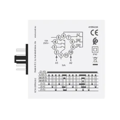 RELE ALTERNANCIA TRIPLE 411 RA330-002 24V AC/DC AVEL