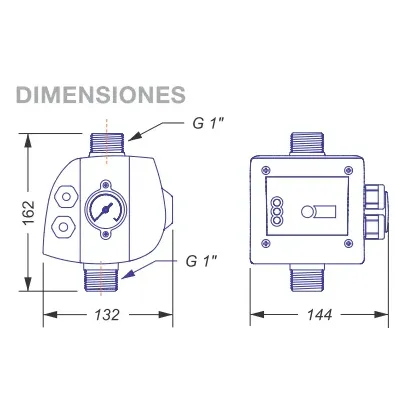 CONTROLADOR REGULABLE COMPACT 22 RM 2,2KW 1,5-3,5 BAR C/MANOMETRO COELBO