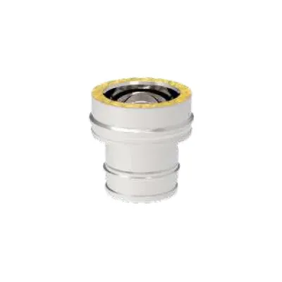ADAPTADOR SIMPLE PARED-DOBLE PARED 125MM INOX AISI 316L 4016602 ROS