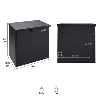 BUZON BIGPACK BASE ELECTRONICO EP2104E NEGRO ARREGUI