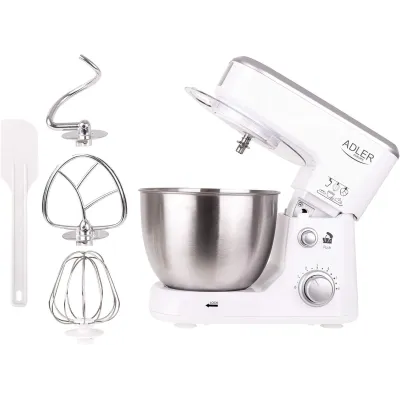 AMASADORA C/BOL INOX AD-4216/1000W/4L BLANCA ADLER