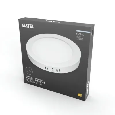 DOWNLIGHT LED RED.SUPERFICIE 29141/24W BLANCO MATEL