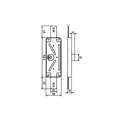 CERRADURA PORTON  1511V LLAVE IGUAL SUPERFICIE MCM