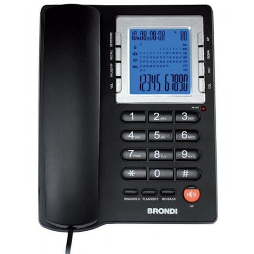 TELEFONO SOBREMESA OFFICE GRAN DISPLAY NEGRO BRONDI