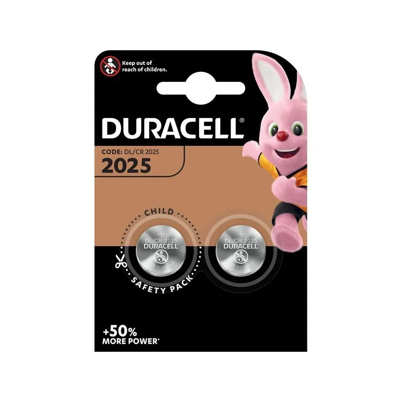 PILA CR2025 LITIO DURACELL X2UN.BLISTER