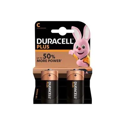 PILA LR14 ALC.DURACELL PLUS X2UN.BLISTER