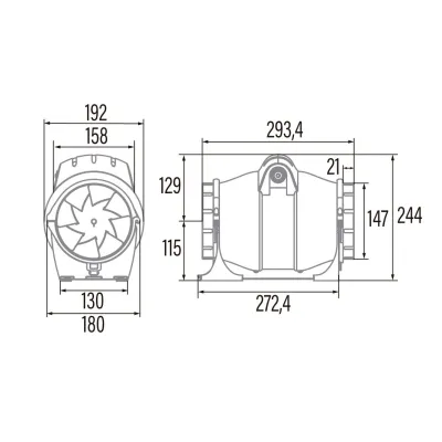 EXTRACTOR CONDUCTO DUCT IN-LINE150/560 TIMER CATA