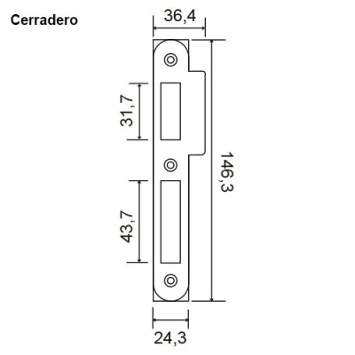 CERRADURA 2010-P/60/HL REDONDO C/CILINDRO DORADA TESA