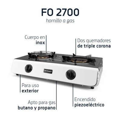 HORNILLO A GAS INOX FO 3510 - Orbegozo Electrodomésticos